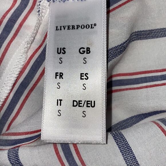 LIVERPOOL JEANS Boyfriend Roll Sleeve Blouse- S - Picture 6 of 8